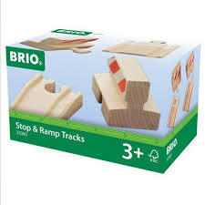 Brio Ramp and Stop Track Pack Wooden Train Tracks 33385 Set