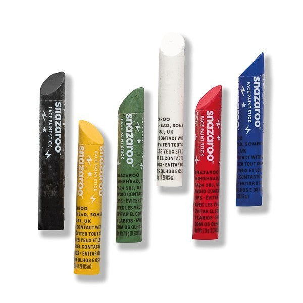 Snazaroo Unisex Face Painting Sticks Set of 6 Crayons 3+