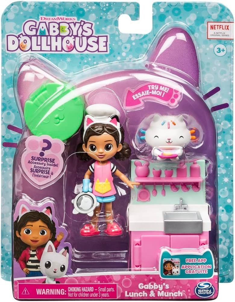 Gabby's Dollhouse Gabby's Lunch & Munch Kitten Play Set 3+