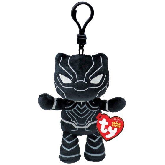 Black Panther Ty Marvel Key Clip Soft, Plush