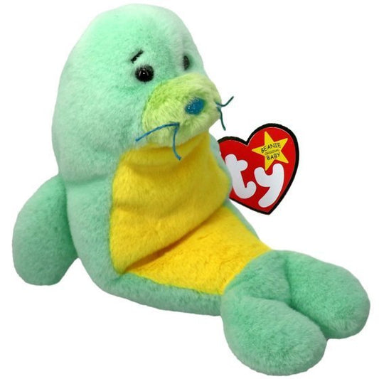 Stanley The Seal II Original 15cm TY Beanie Baby DOB May 4