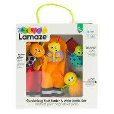 Lamaze Gardenbug Wrist Rattle and Footfinder Set by Tomy 0m+