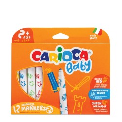 Baby Markers 12 Pack of Marker Pens by Carioca 42814