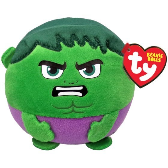 Marvel Hulk Ty Beanie Puffie Ball Plush 0+