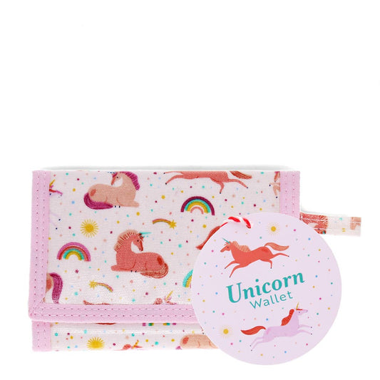Children's Tri-fold wallet - Pink Unicorn