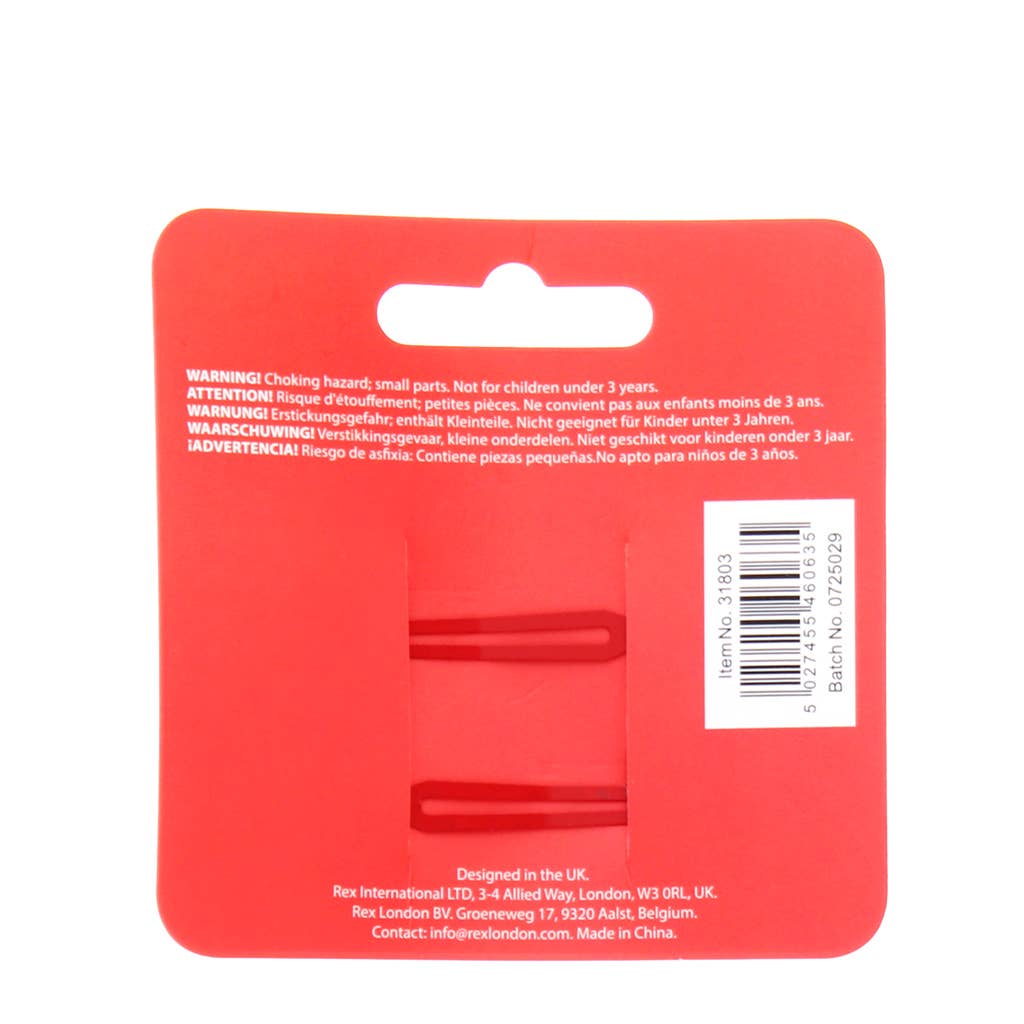 Glitter hair clips - Cherry 3+