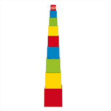 7 Parts Square Pyramid Stacker by Gowi Toys GW45325 12m+