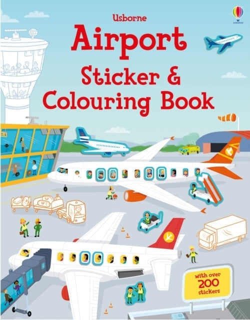 Airport Sticker and Colouring Book by Usborne 3+