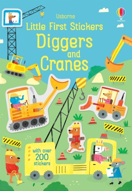 Little First Stickers Diggers and Cranes Book by Usborne 3+