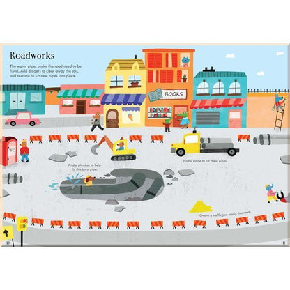 Little First Stickers Diggers and Cranes Book by Usborne 3+