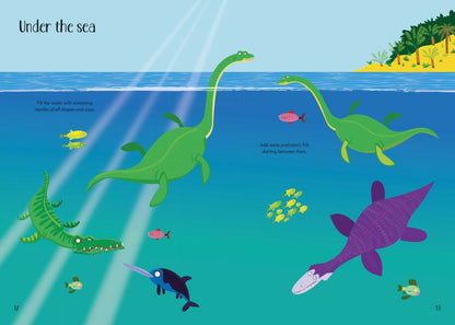 Little First Stickers Dinosaurs Book by Usborne 3+