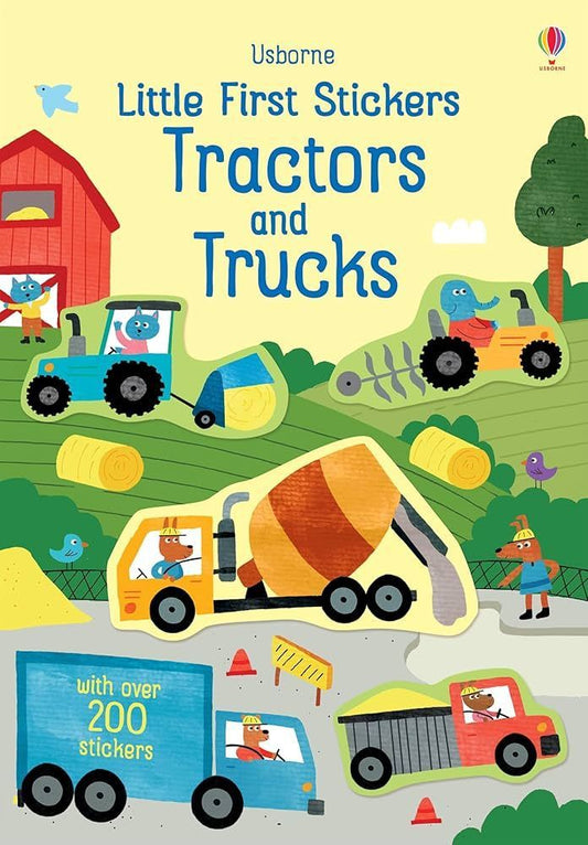 Little First Stickers Tractors and Trucks Book by Usborne 3+