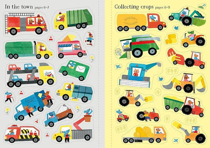 Little First Stickers Tractors and Trucks Book by Usborne 3+