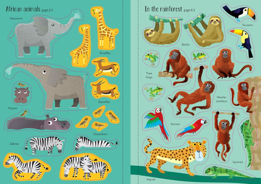 Little First Stickers Animals Book by Usborne 3+