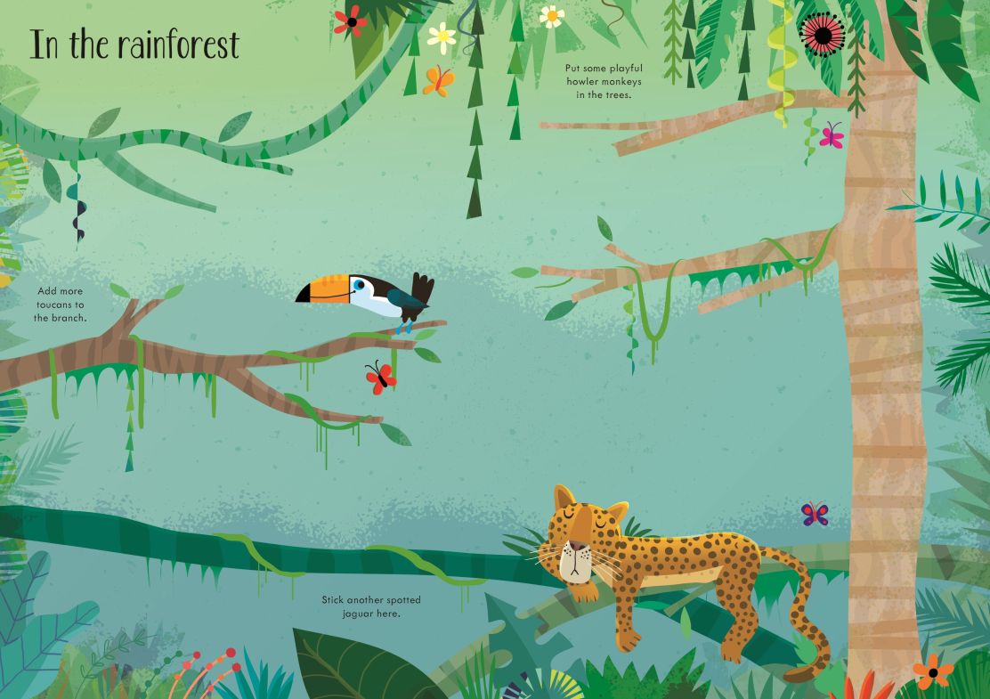 Little First Stickers Animals Book by Usborne 3+