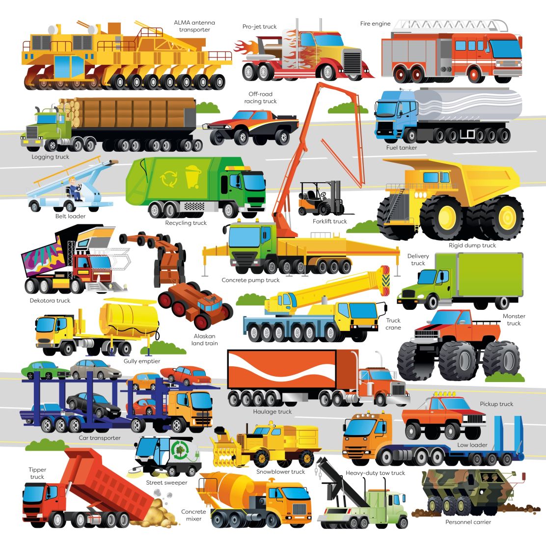 Trucks Book and Jigsaw puzzle by Usborne 3+