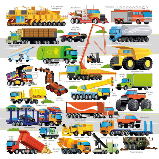 Trucks Book and Jigsaw puzzle by Usborne 3+