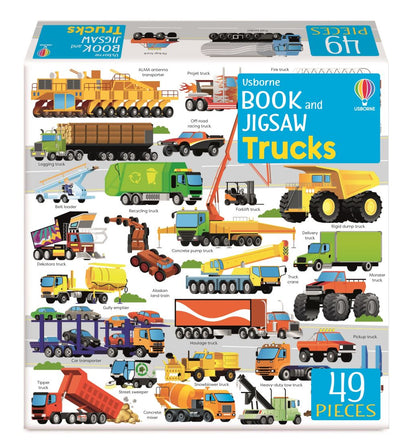 Trucks Book and Jigsaw puzzle by Usborne 3+