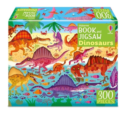 300 Piece Dinosaurs Jigsaw Puzzle and Usborne Book 6+