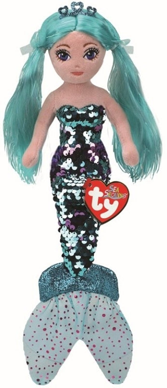 Ty Beanie Sea Sequins Azure The Mermaid 25cm DOB March 27