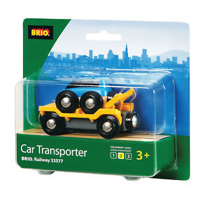 Brio Blue Car Transporter Train Wagon 33577