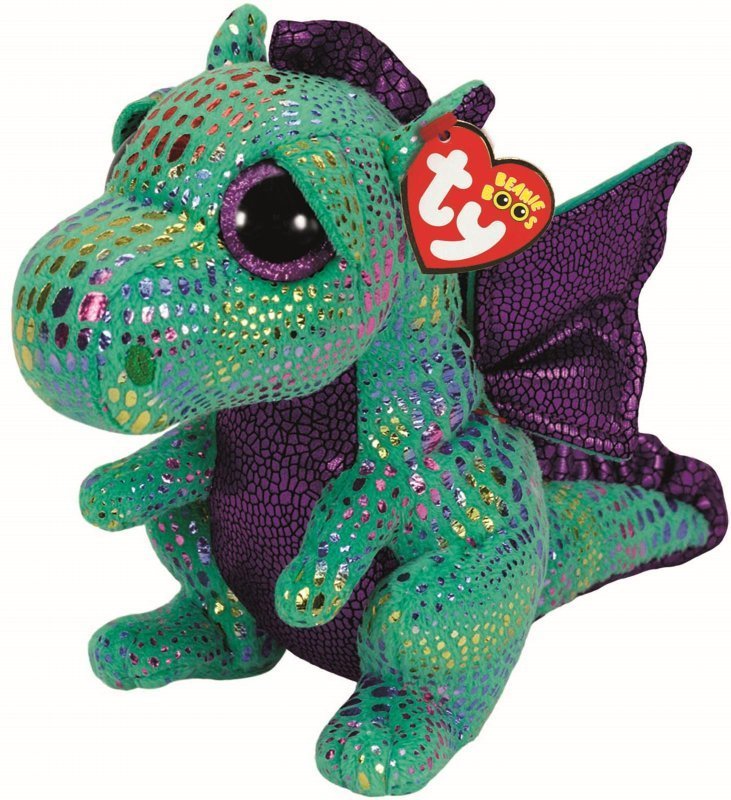 Cinder Green Dragon 24cm Ty Beanie Boo Buddy Soft Toy October 2