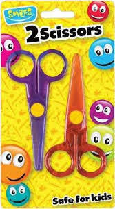 2 Childrens Safety Scissors by Smiles