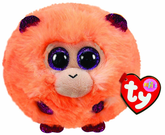 Coconut the Monkey Puffies Balls 8cm Ty Beanie Toy DOB July 27