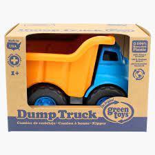Orange/Blue Dump Truck with Race Car by Green Toys 12 Months +