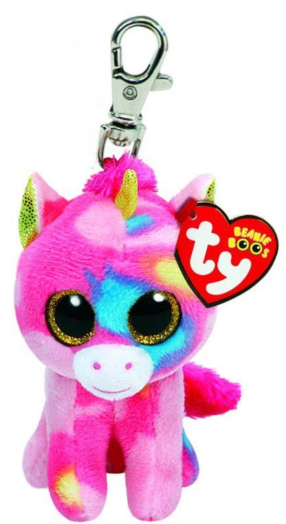 Fantasia the Unicorn Key Clip Ty Beanie Soft Toy DOB May 8