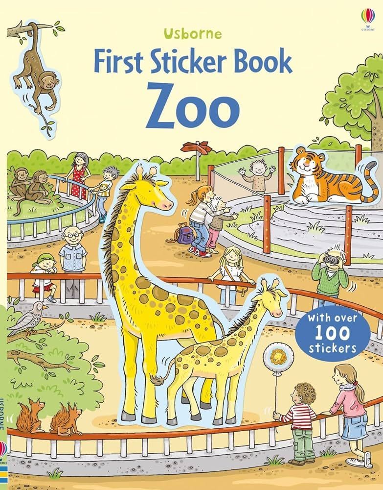 First Sticker Book Zoo with 100 Sticker by Usborne