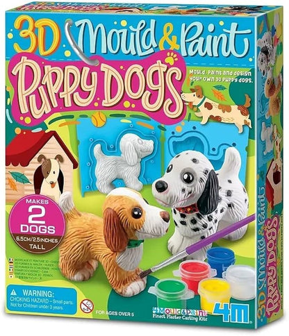 3D Mould And Paint Puppy Dogs Creative Craft Set by 4M 5+