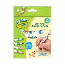 8 Crayola Jumbo First Toddler Decorated Pencils