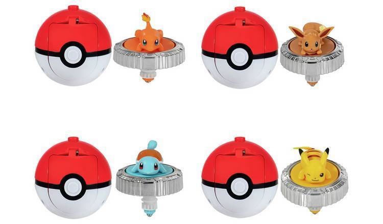Pokemon Battle Spinner Pack Pikachu & Pokeball Set 4+