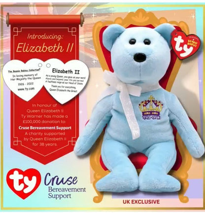 Queen Elizabeth II Ty Beanie Retro Style Classic Soft Toy 41289