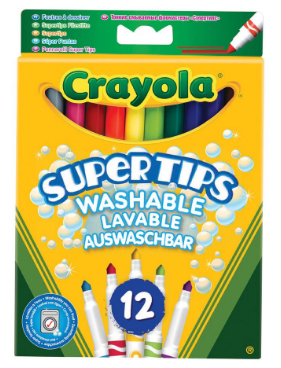 Crayola Supertips 12 Colours Pack Washable