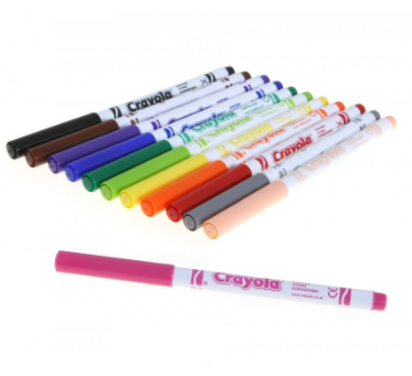 Crayola Supertips 12 Colours Pack Washable