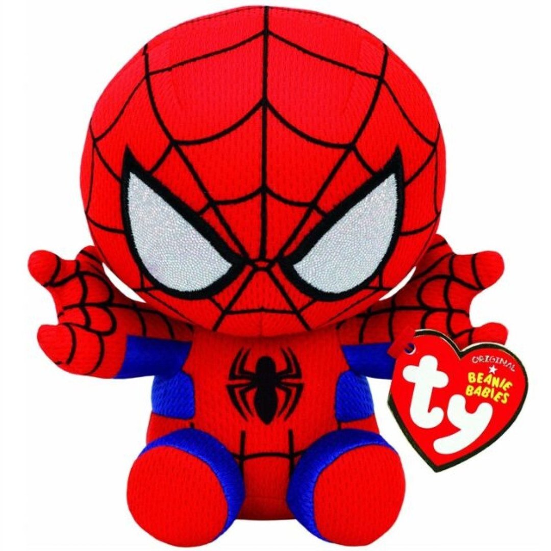 Marvel SpiderMan 24cm Medium Ty Beanie Soft Toy Disney