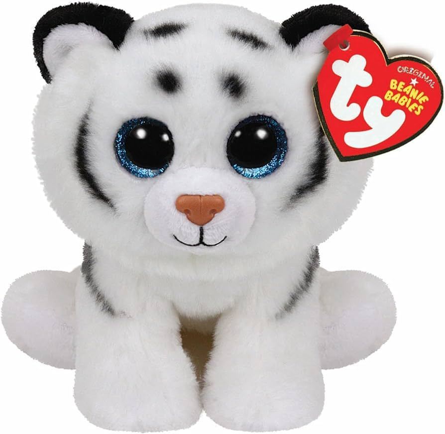 Tundra the White Tiger 15cm TY Beanie Soft Toy DOB November 29