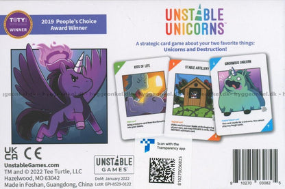 Unstable Unicorns Card Game 14+