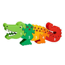 Wooden Number 1 to 5 Crocodile Jigsaw Puzzle by Lanka Kade