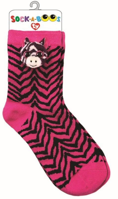 Zoey The Zebra TY Beanie Socks with Toys on Ankles DOB April 18