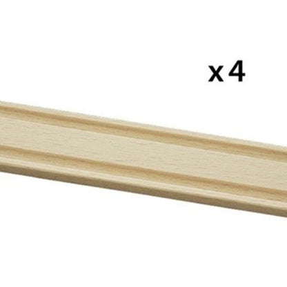 Brio Pack of 4 Long Straight Tracks 33341 Wooden Trains 3+