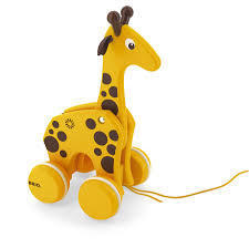 Brio Pull Along Giraffe Wooden Toy for 12 Months+ 30200