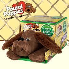 Pound Puppies Newborn Brown - Retro Classic Soft Toy Animal 3+