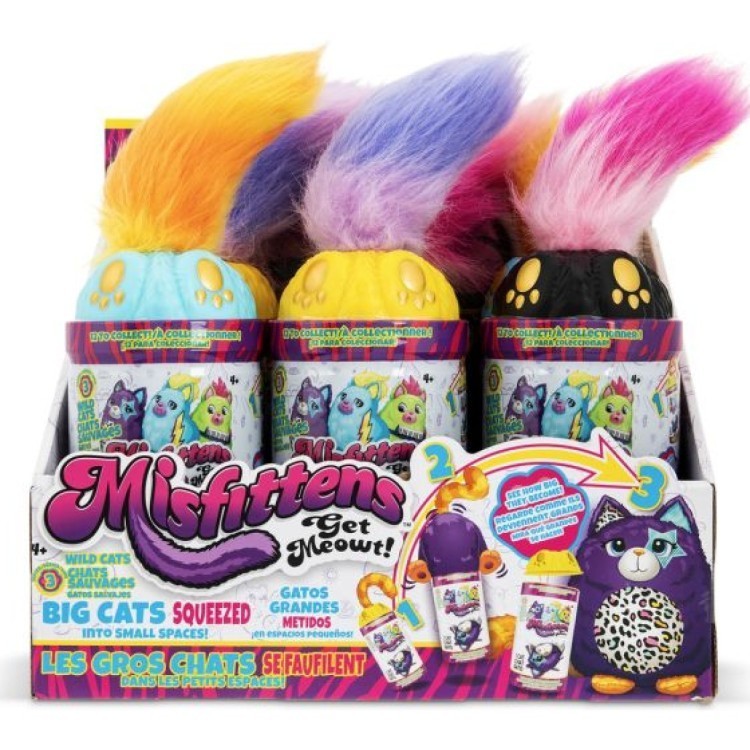 Misfittens The Plush Cats Soft Toys In A Can For Children 4+