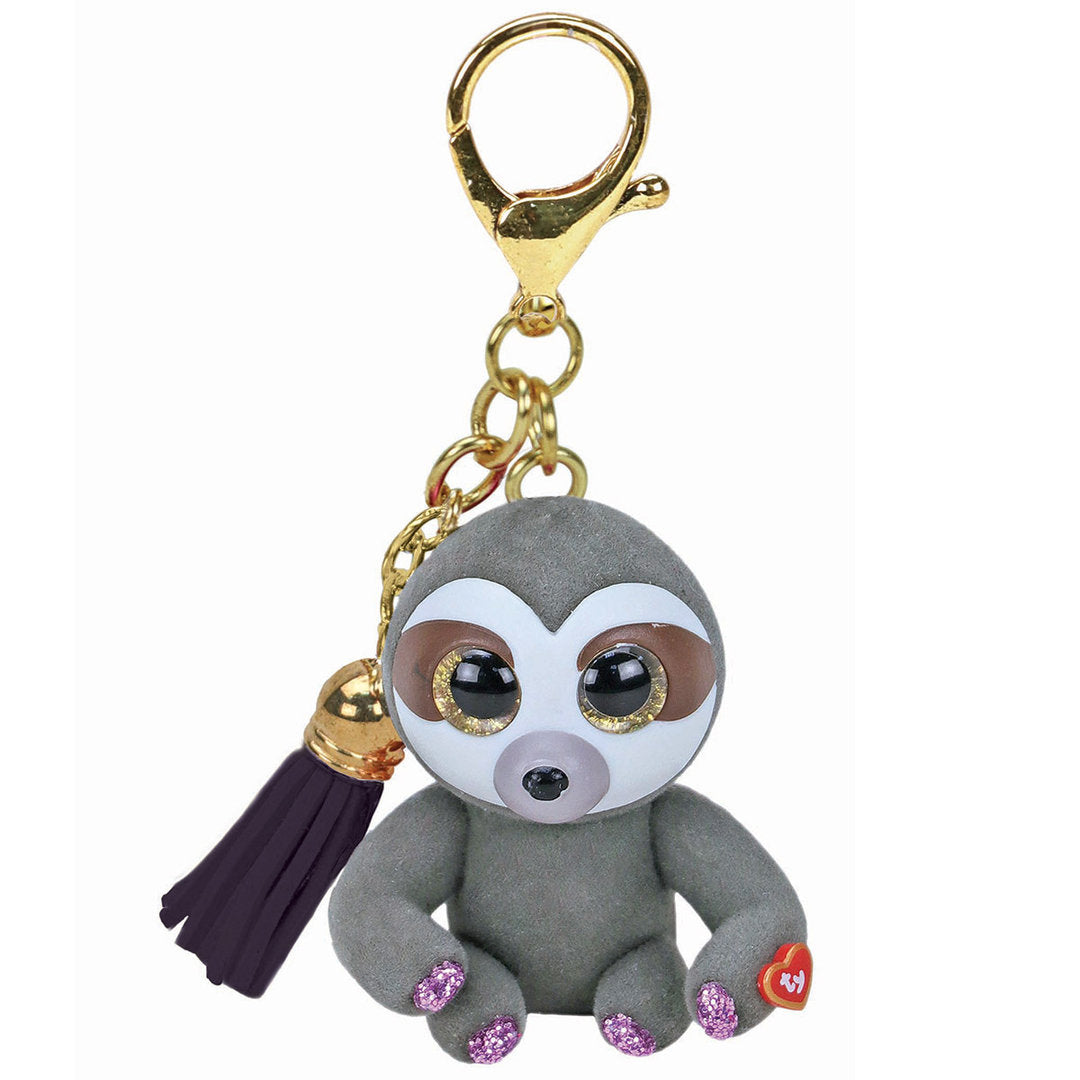 Dangler The Sloth TY Mini Boo Key Clip Beanie DOB February 22