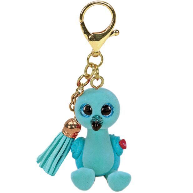 William Flamingo TY Mini Boo Key Clip Beanie DOB February 26